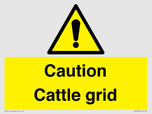 Caution Cattle grid
